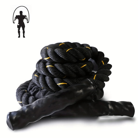 Cuerda para Saltar Pesada 25 mm x 3 m – Cuerda de Entrenamiento Profesional para CrossFit, Cardio y Fuerza