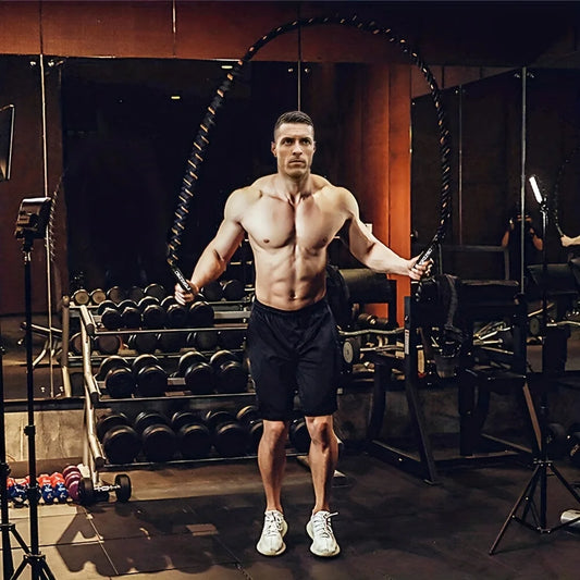 Cuerda para Saltar Pesada 25 mm x 3 m – Cuerda de Entrenamiento Profesional para CrossFit, Cardio y Fuerza