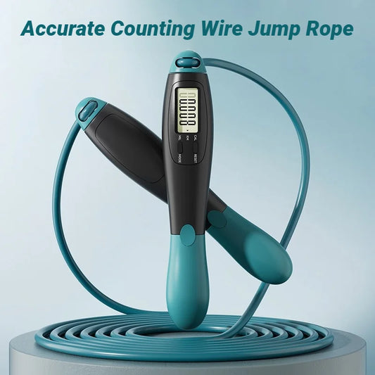 Comba con Contador Electrónico Inteligente – Cuerda para Saltar de Acero Ajustable para Quema de Grasa – Unisex