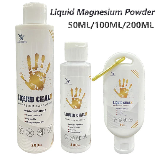 Magnesio Líquido Deportivo 50 ml / 100 ml / 200 ml – Antideslizante para CrossFit, Escalada, Halterofilia y Gimnasio